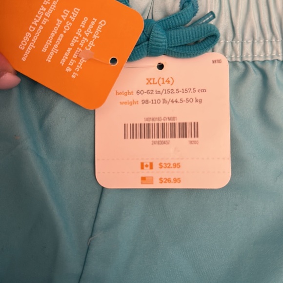 Gymboree Swim shorts in blue ombré sz 14 BNWT - Picture 2 of 7